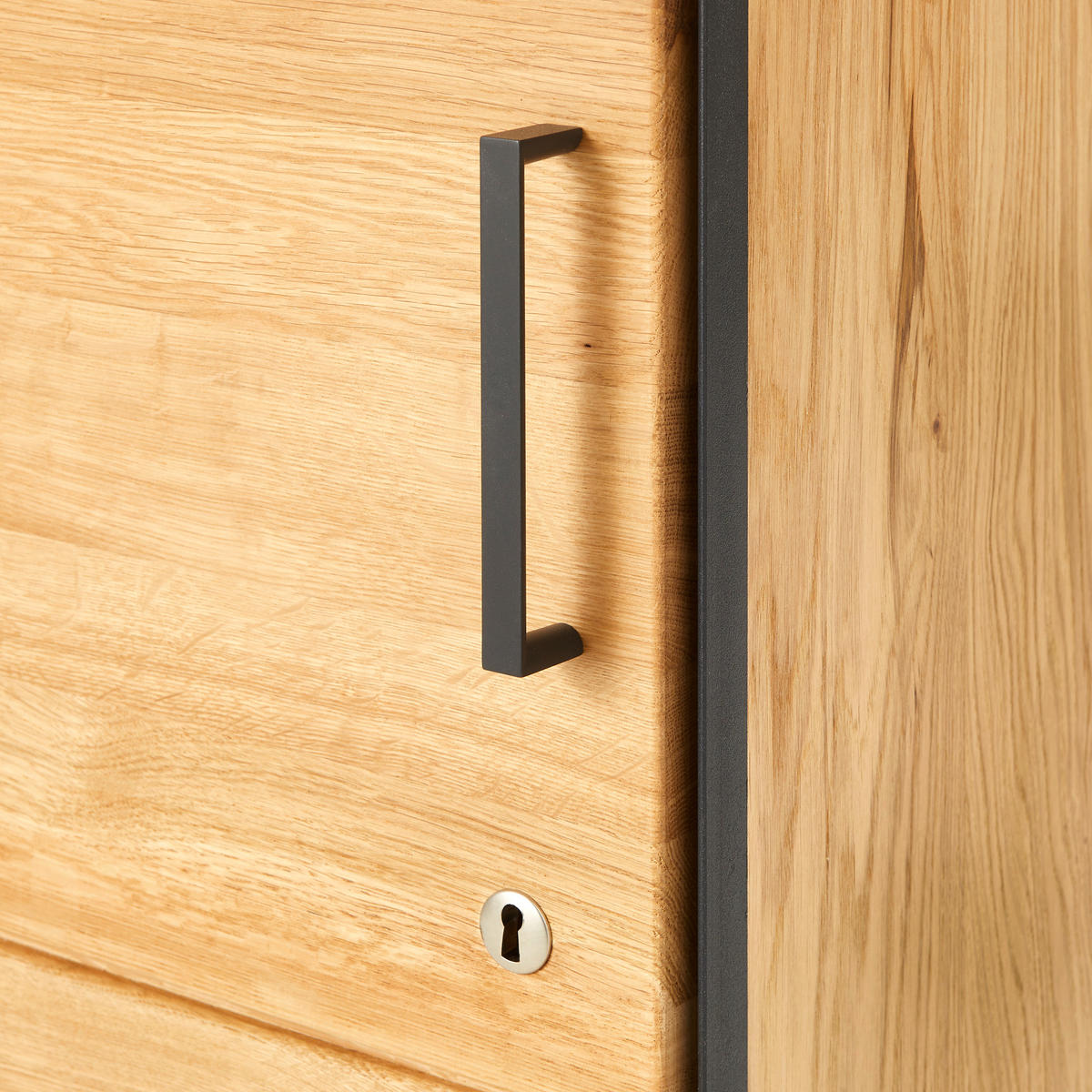 AKTENSCHRANK 55/197/40 cm  - Eichefarben/Graphitfarben, Natur, Holz/Holzwerkstoff (55/197/40cm) - Linea Natura
