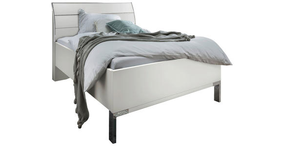 BETT 120/200 cm  in Weiß  - Chromfarben/Weiß, KONVENTIONELL, Holzwerkstoff/Metall (120/200cm) - Dieter Knoll