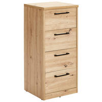 KOMMODE  in 38/84/36 cm  - Schwarz/Eiche Artisan, Basics, Holzwerkstoff/Kunststoff (38/84/36cm) - Xora