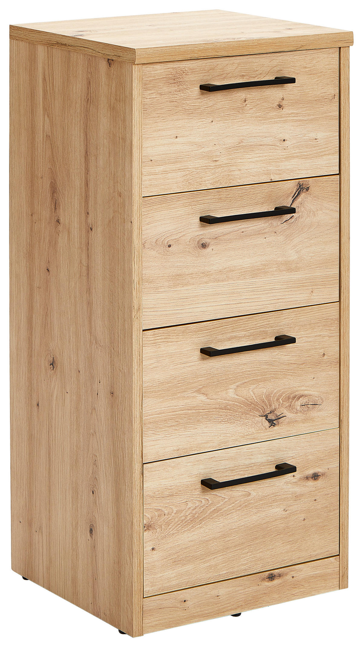 KOMMODE  in 38/84/36 cm  - Schwarz/Eiche Artisan, Basics, Holzwerkstoff/Kunststoff (38/84/36cm) - Xora