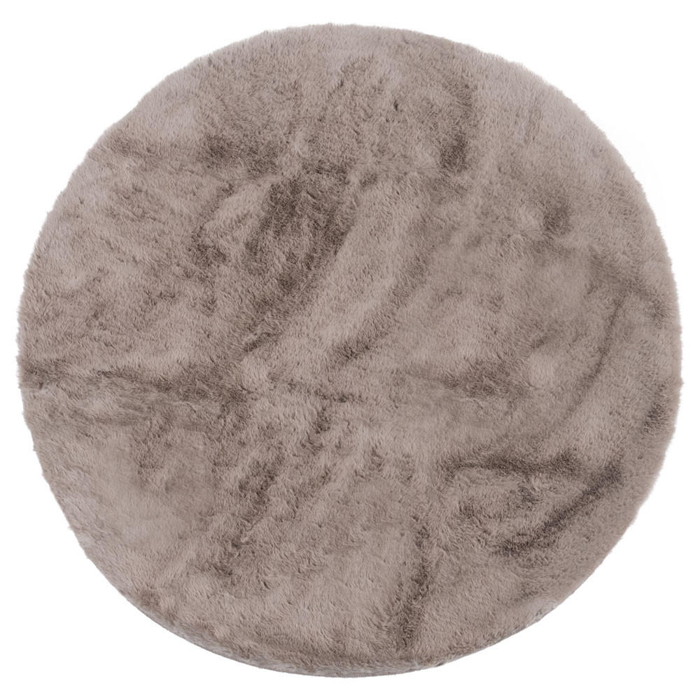 KRZNENI TEPIH taupe - taupe, Basics, koža/tekstil (90cm)