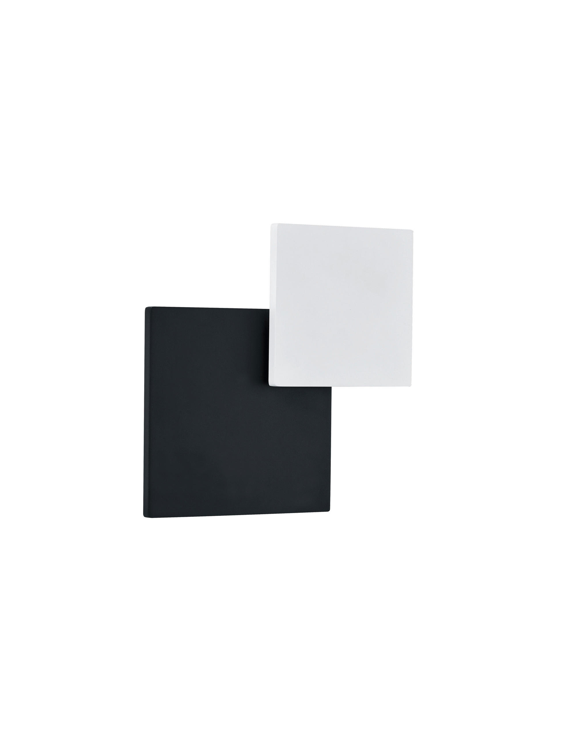 LED-WANDLEUCHTE 27/27 cm   - Schwarz/Weiß, Design, Metall (27/27cm) - Hell
