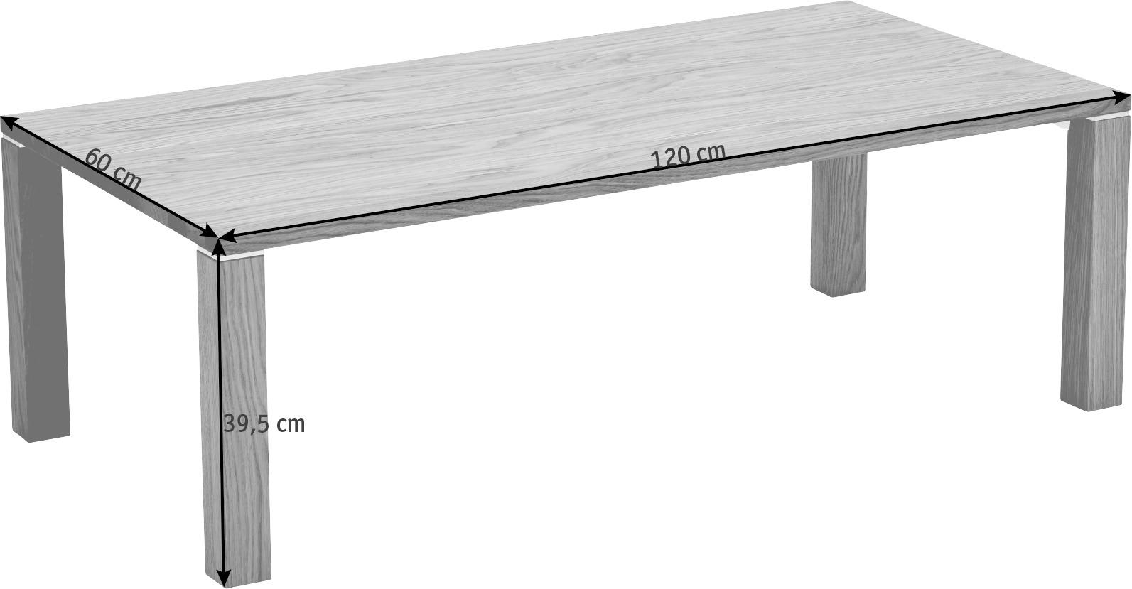 COUCHTISCH in Holz, Metall 120/60/39,5 cm  - Eichefarben, Design, Holz/Metall (120/60/39,5cm) - Team 7