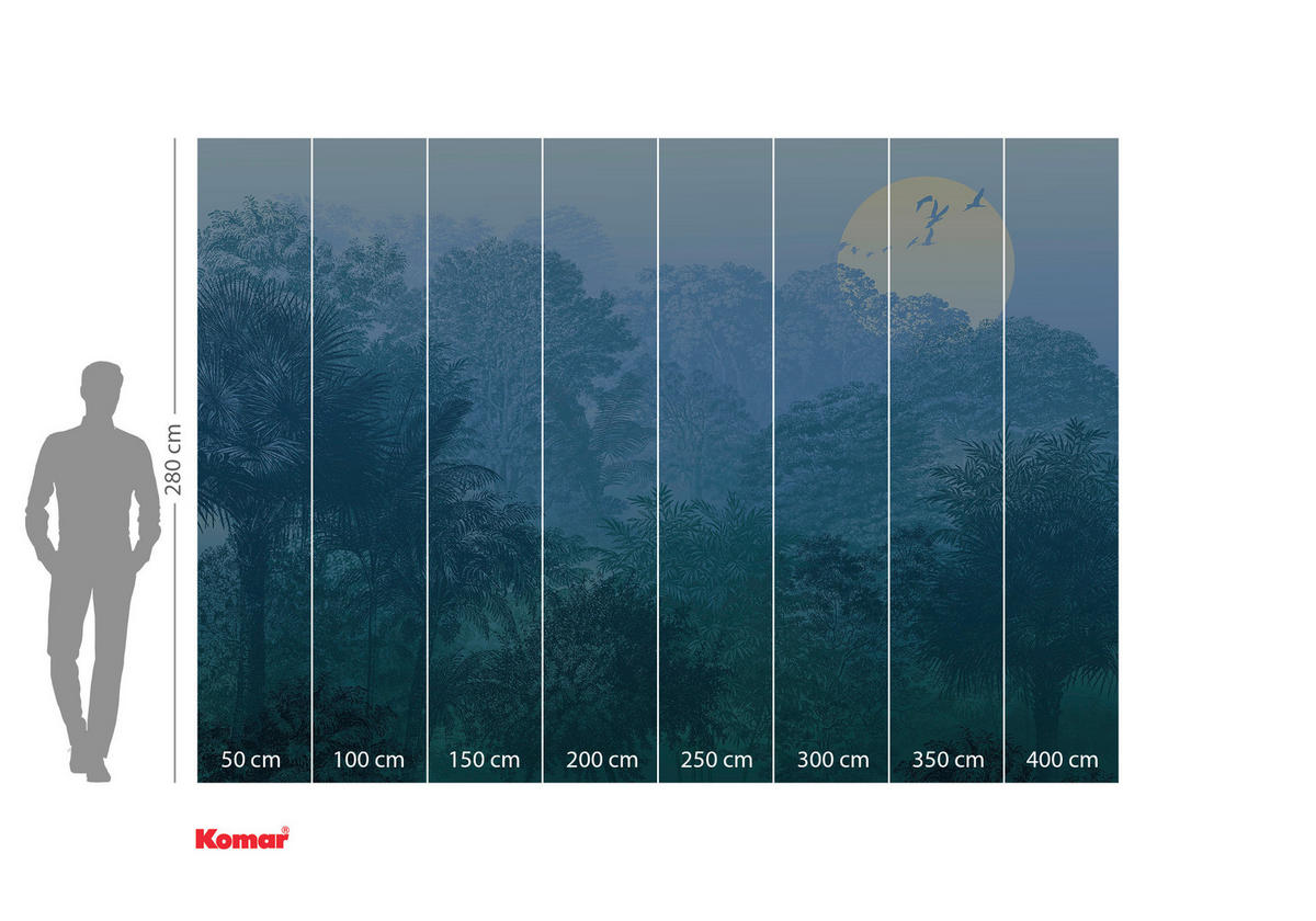 FOTOTAPET 400/280 cm  - vit/grön, Trend, papper (400/280cm) - Komar
