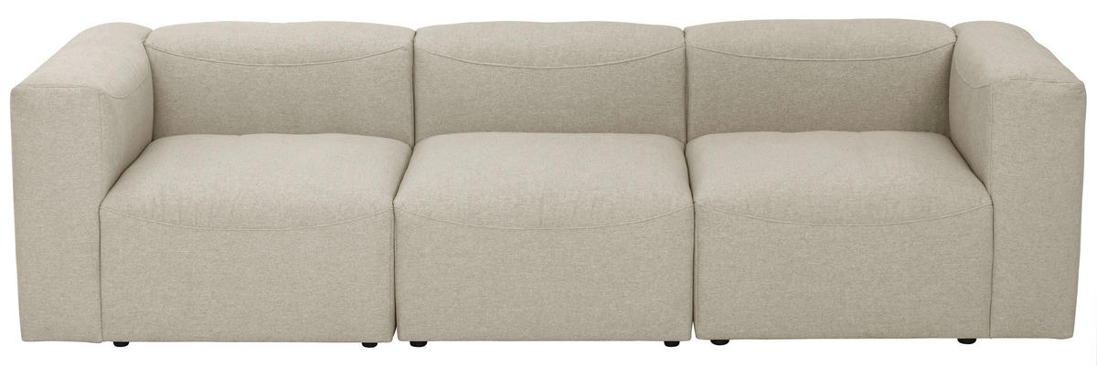 3-SITZER-SOFA  in Creme  - Creme, Design, Kunststoff/Textil (275/73/100cm) - Max Winzer
