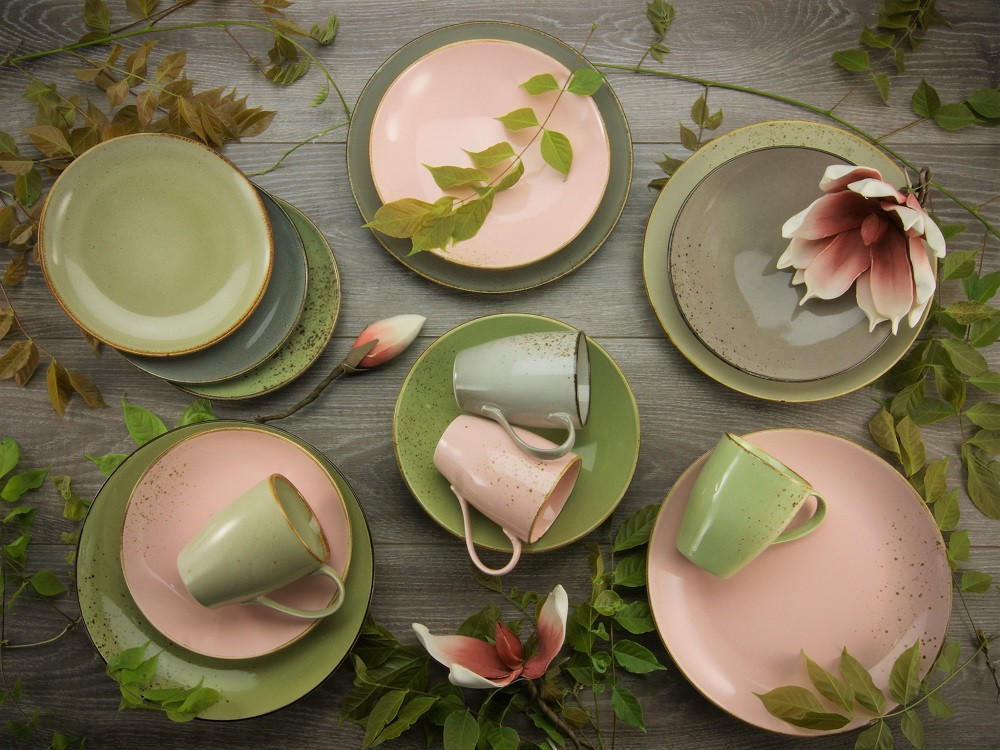 DESSERTTELLERSET 6-teilig  - Hellrosa, Trend, Keramik (21cm) - Creatable