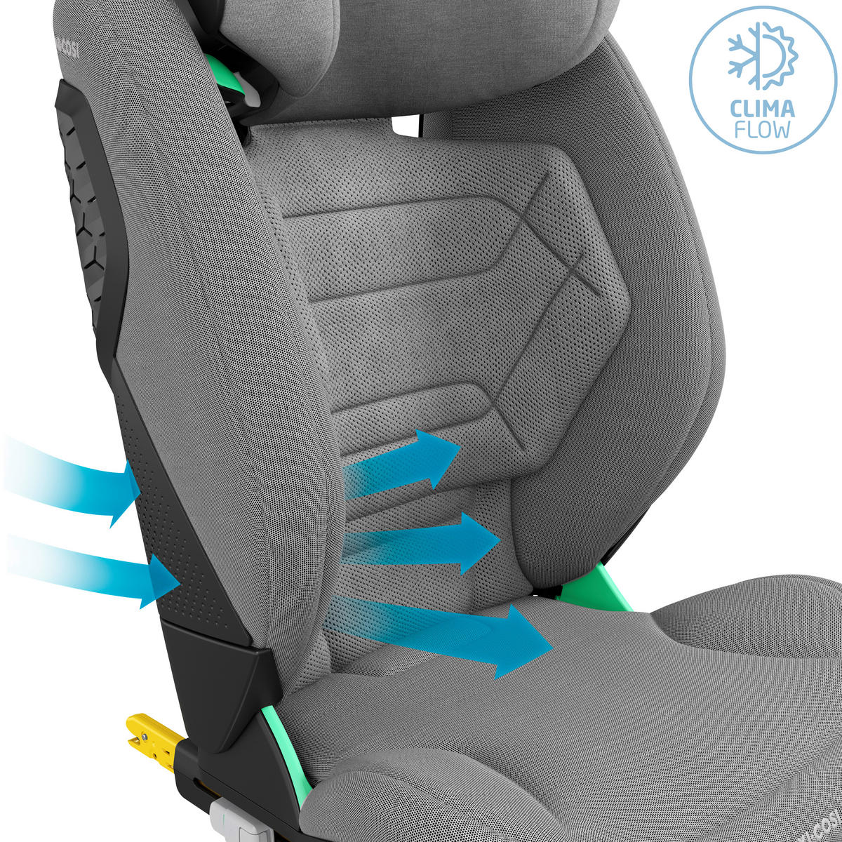 BILBARNSTOL Rodifix Pro2 i-Size  - ljusgrå, Basics, textil (44/79/69cm) - Maxi Cosi Pro