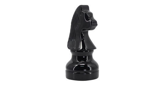 SCHACHFIGUR - Schwarz Hochglanz, LIFESTYLE, Kunststoff (10,5/22cm) - Ambia Home