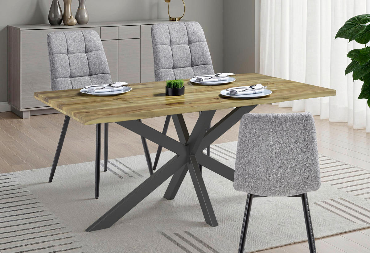 ESSTISCH rechteckig  - MODERN, Holz/Metall (180/90/76cm) - MID.YOU