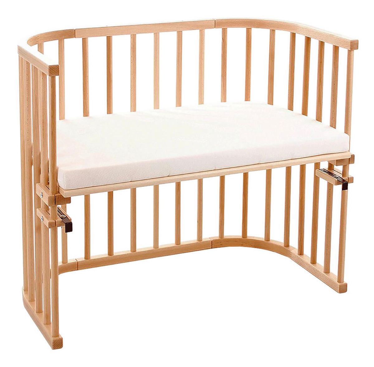 BEISTELLBETT Babybay Maxi  - Naturfarben, Basics, Holz (94/54/79cm) - Babybay