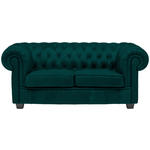 CHESTERFIELD-SOFA in Webstoff Waldgrün  - Waldgrün/Wengefarben, LIFESTYLE, Holz/Textil (180/76,5/96cm) - Landscape