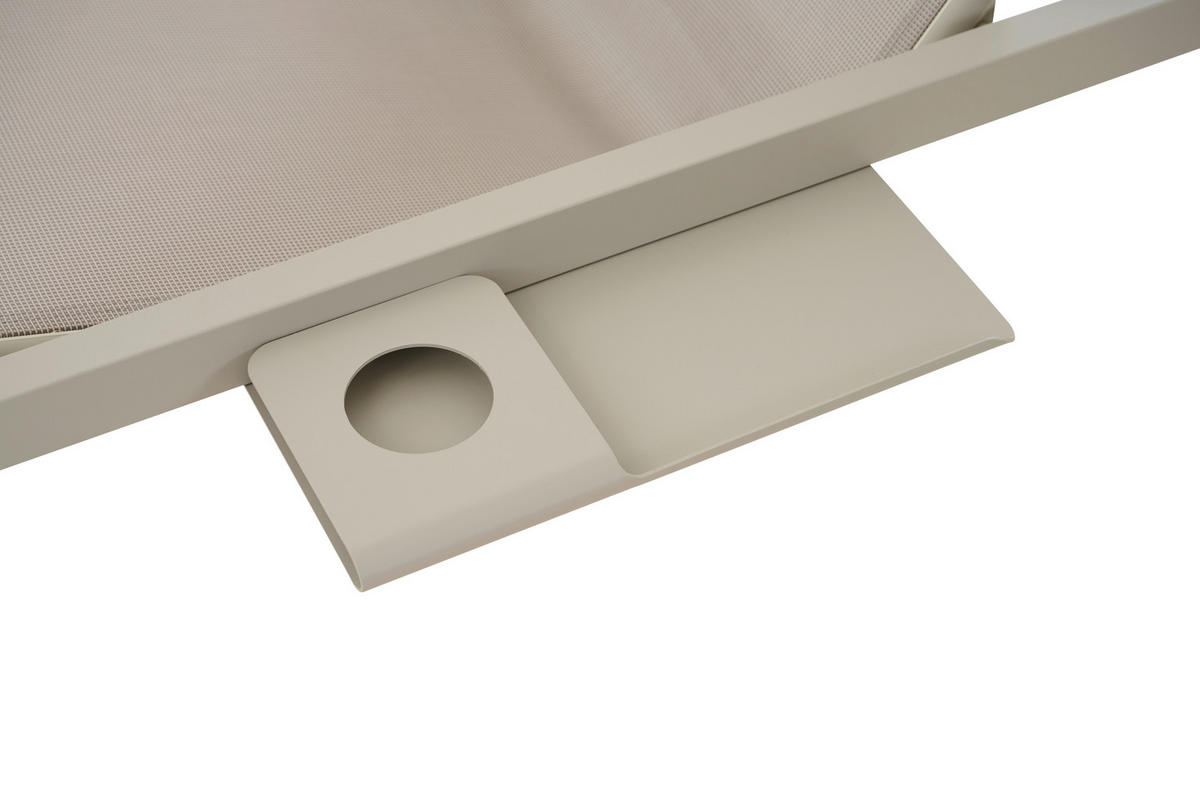 GARTENLIEGE 198/42-118/72 cm  - Greige, Basics, Textil/Metall (198/42-118/72cm) - Siena Garden