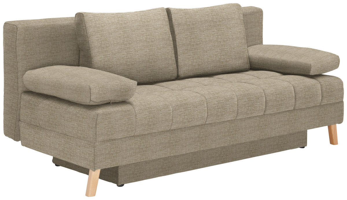 SCHLAFSOFA in Webstoff Beige  - Beige/Naturfarben, Konventionell, Holz/Textil (195/90/90cm) - Cantus