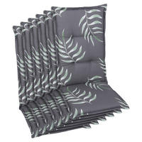 SESSELAUFLAGENSET Blätter  - Anthrazit, Basics, Textil (50/7/120cm)