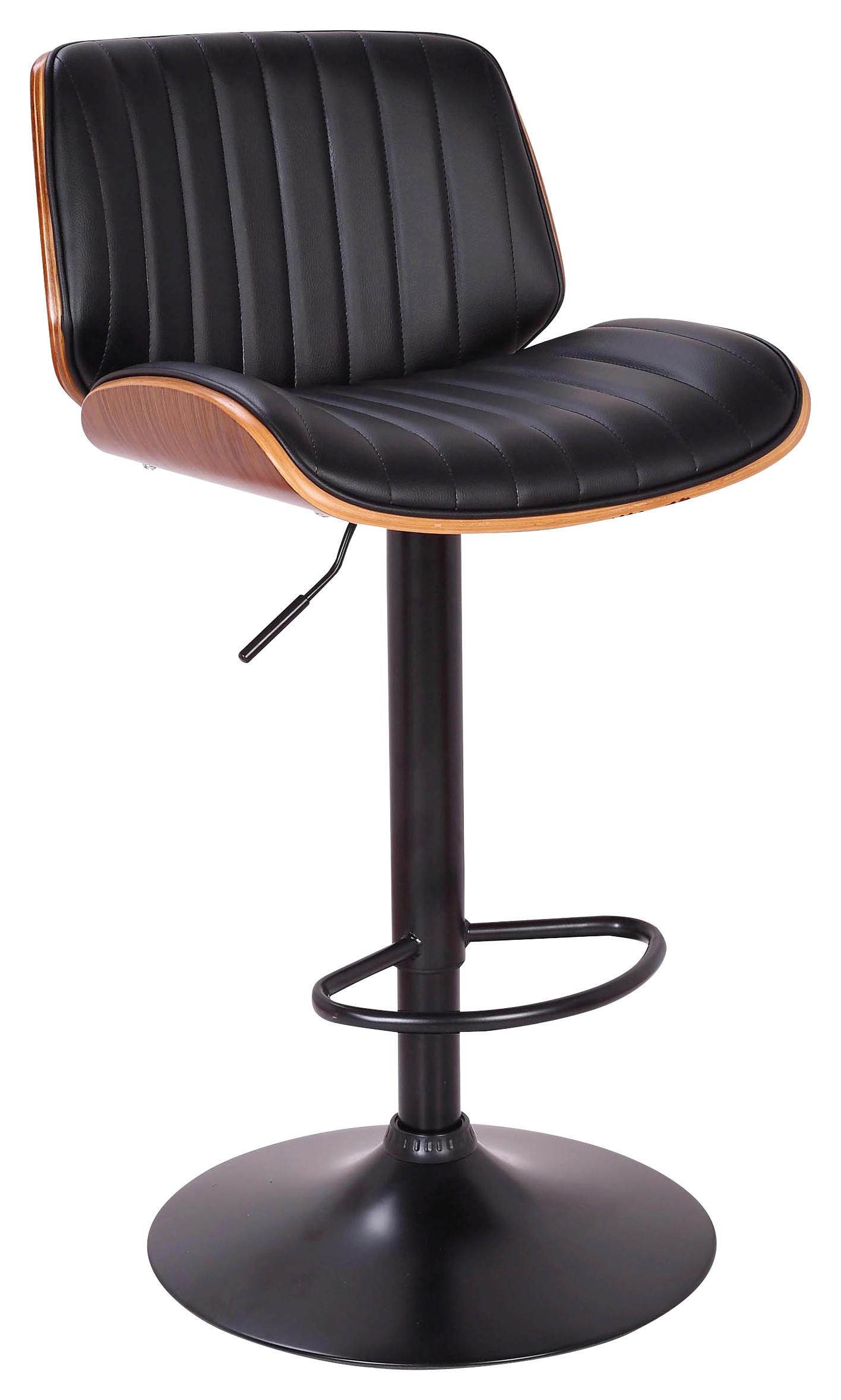 BARPALL i svart, valnötsfärgad  - valnötsfärgad/svart, Lifestyle, metall/trä (47/87-108/50cm) - Premium Living