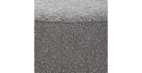 HOCKER Bouclé Grau  - Schwarz/Grau, Trend, Textil/Metall (40/40/40cm) - Xora
