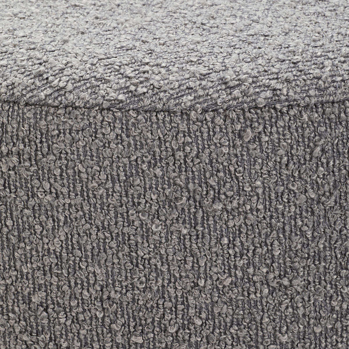 HOCKER in Metall, Textil, Holzwerkstoff Grau  - Schwarz/Grau, Trend, Holzwerkstoff/Textil (40/40/40cm) - Xora