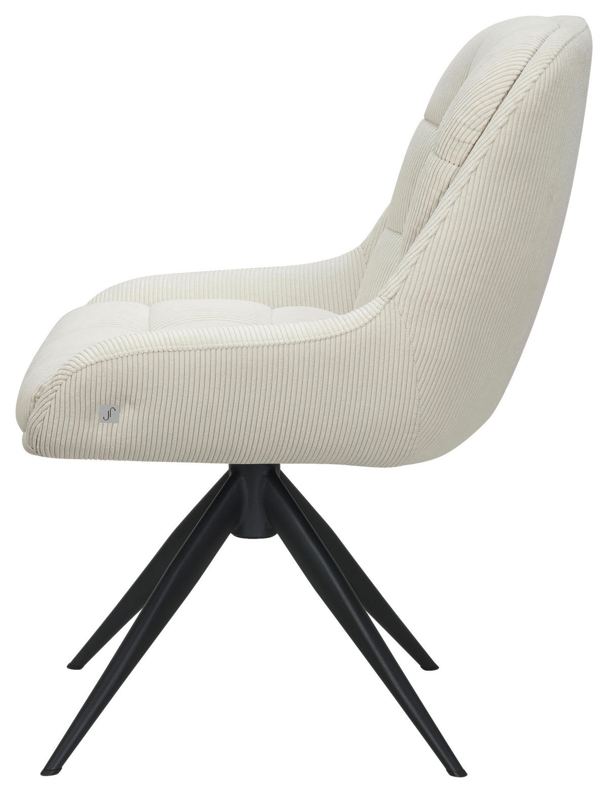 STUHL - Creme/Schwarz, Design, Textil/Metall (58/85/70cm) - Johann Jakob