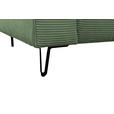 BIGSOFA  in Cord Salbeigrün  - Salbeigrün/Schwarz, KONVENTIONELL, Textil/Metall (246/100/116cm) - Carryhome
