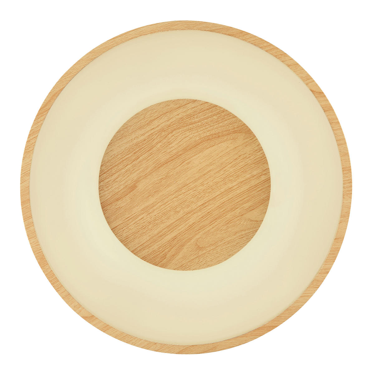 LED-DECKENLEUCHTE 40/10 cm   - Opal/Schwarz, Natur, Kunststoff/Metall (40/10cm) - Globo