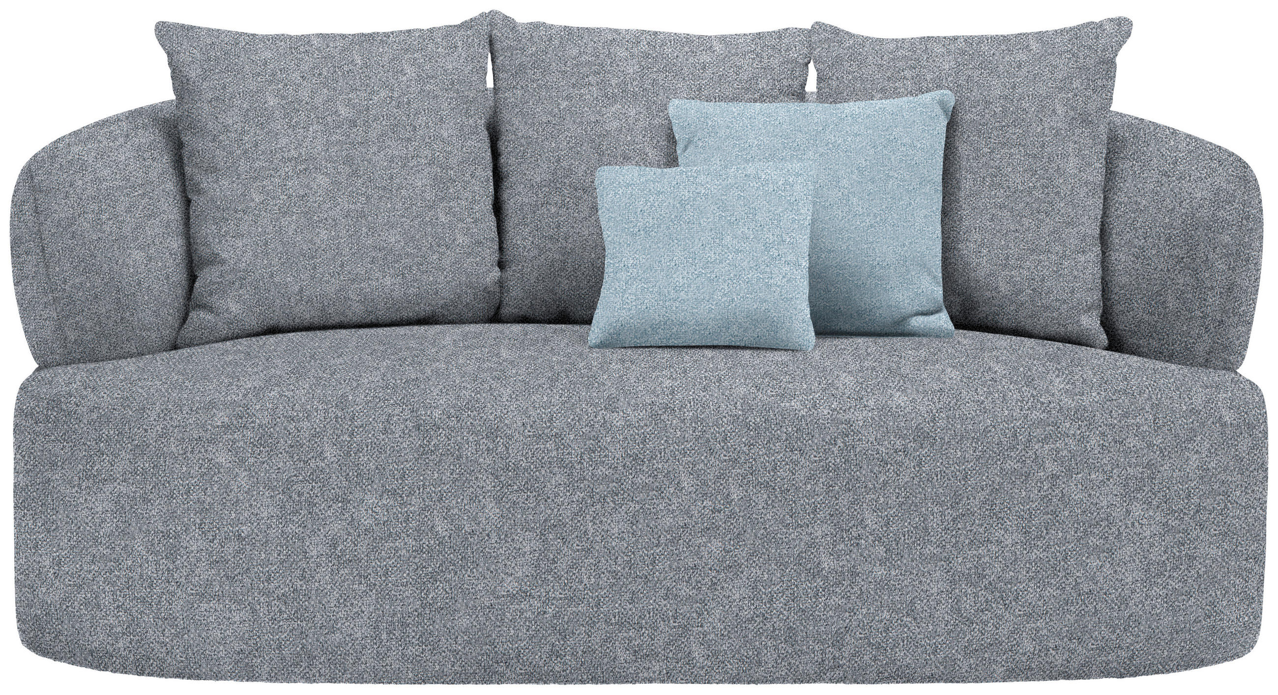 2-SITZER-SOFA in Flachgewebe Dunkelgrau  - Blau/Dunkelgrau, MODERN, Kunststoff/Textil (177/86/105cm) - Hom`in