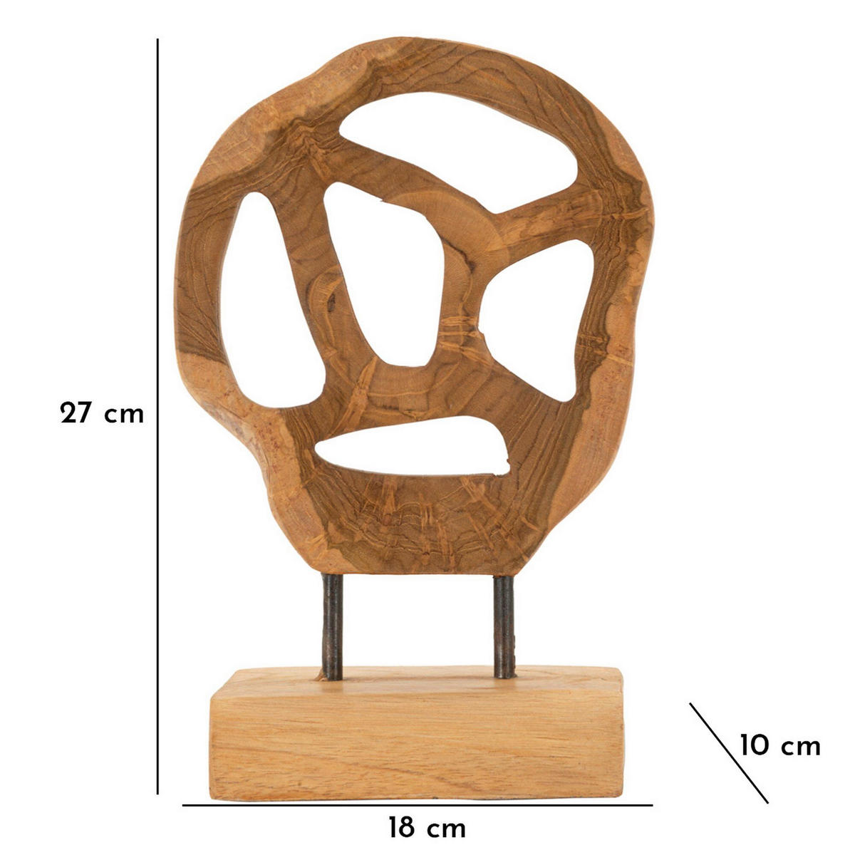 SKULPTUR - Braun, Basics, Holz (18/27/10cm)