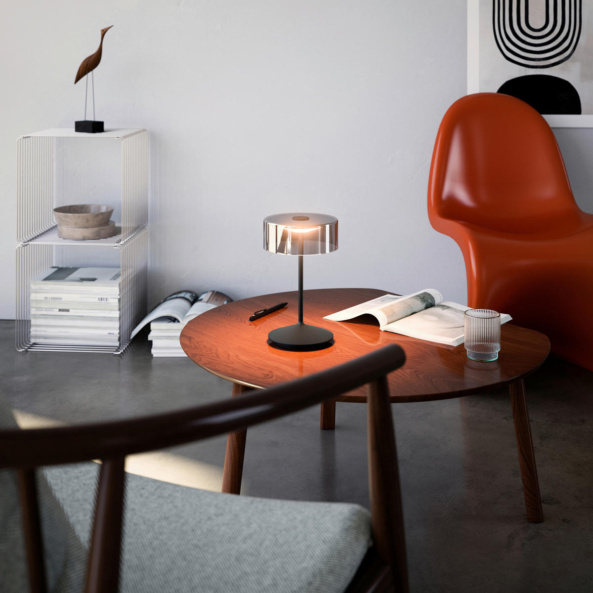 AKKU-TISCHLEUCHTE Numotion 13,7/13,7/26,5 cm   - Schwarz, Trend, Metall (13,7/13,7/26,5cm)