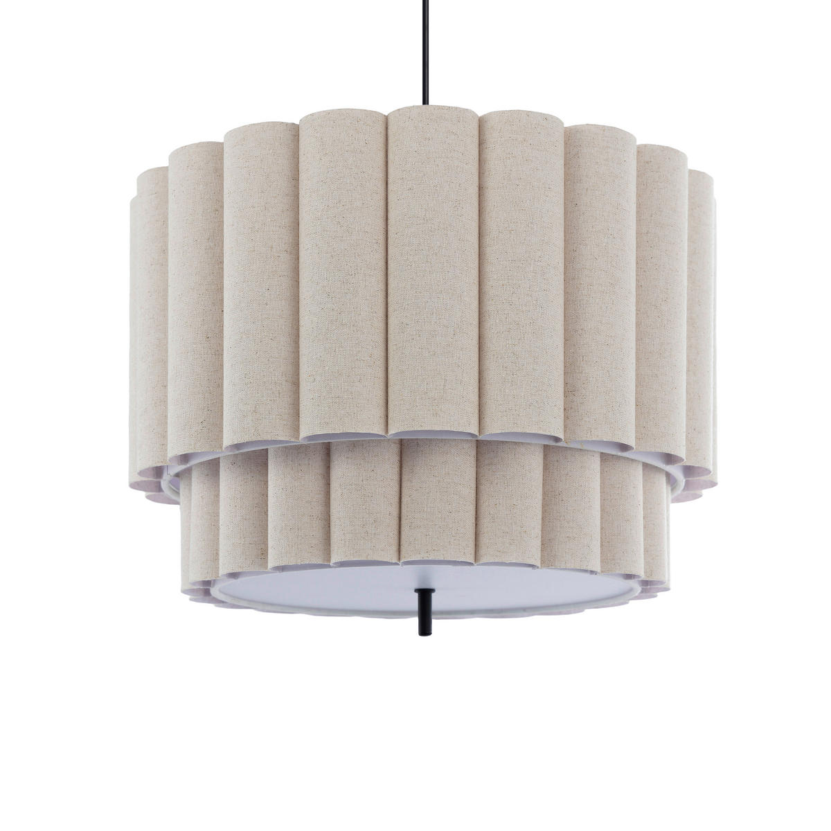 HÄNGELEUCHTE 40/120 cm  - Beige, Trend, Kunststoff/Textil (40/120cm) - Novel