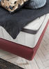 BOXSPRINGBETT 200/200 cm  in Bordeaux  - Chromfarben/Bordeaux, KONVENTIONELL, Leder/Textil (200/200cm) - Novel