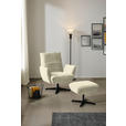 SESSEL in Chenille Creme  - Creme/Schwarz, Design, Textil/Metall (60/94/86cm) - Dieter Knoll