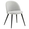 STOLSET 2 styck stål textilväv  - ljusgrå/svart, Design, metall/textil (50/77/48cm) - Livetastic