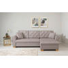 ECKSOFA in Taupe  - Taupe/Buchefarben, Design, Holz/Textil (266/161cm) - MID.YOU