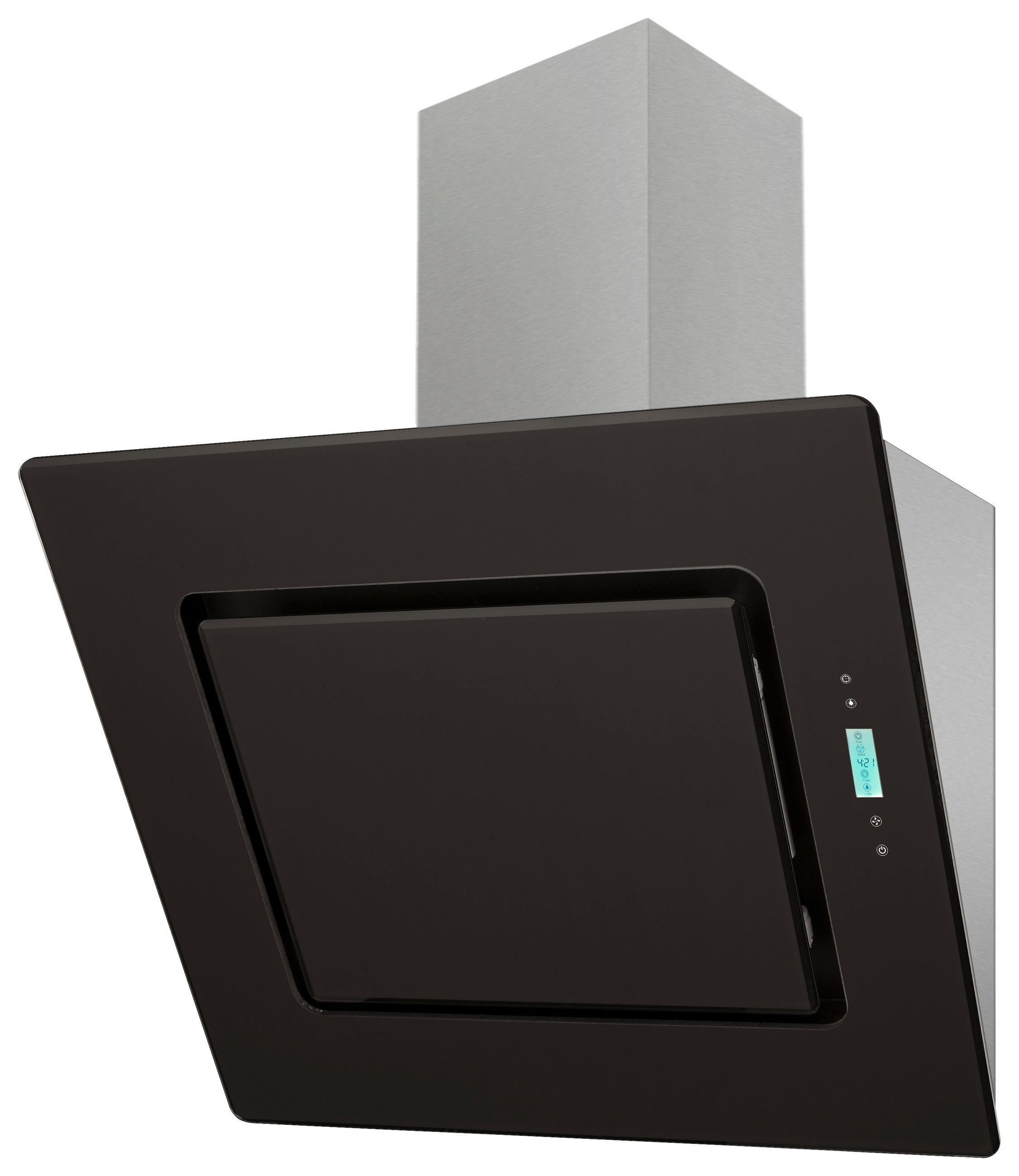 DUNSTABZUGSHAUBE CH 99040-60 S  - Edelstahlfarben/Schwarz, Trend, Glas/Metall (60/87,5-125,5/37cm) - Respekta