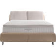 BOXSPRINGBETT 180/200 cm  in Hellgrau, Greige  - Greige/Hellgrau, Design, Textil/Metall (180/200cm) - Johann Jakob