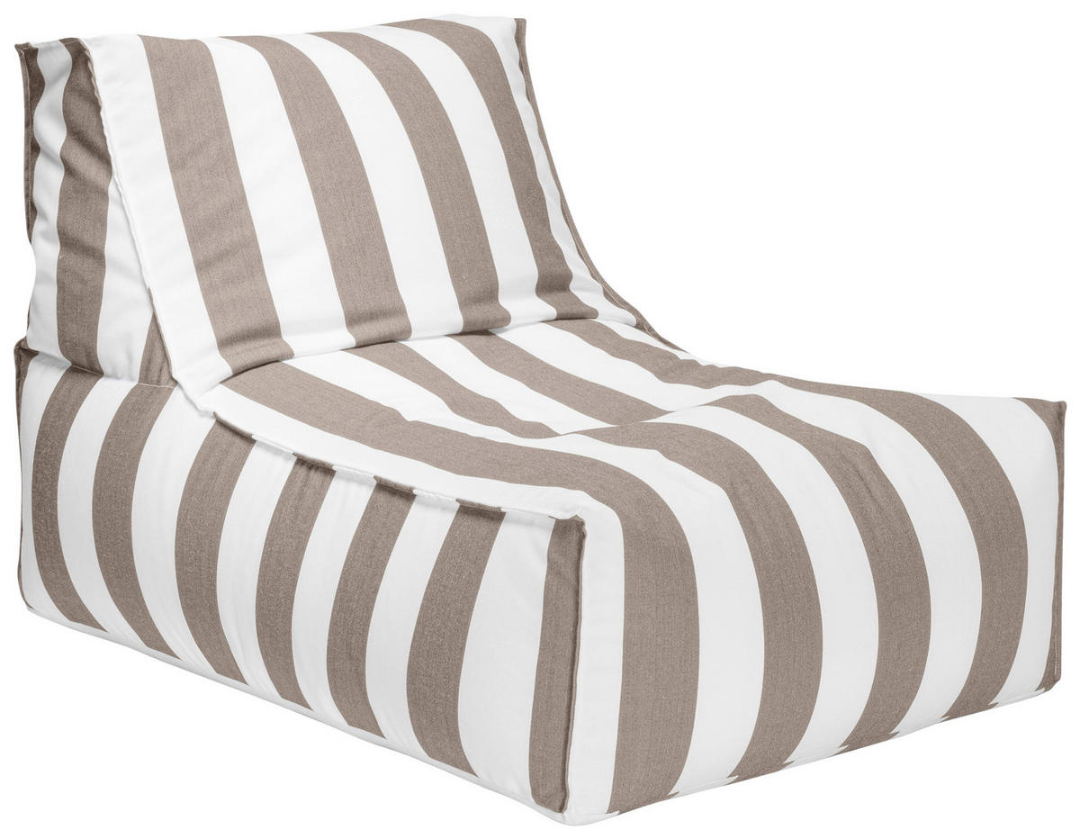 OUTDOORSITZSACK 280 l  - Taupe/Weiß, MODERN, Textil (65/65/100cm)