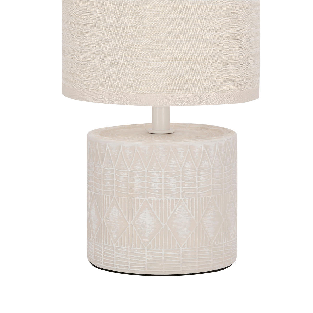 BORDSLAMPA Dina 14/14/26 cm   - beige, Klassisk, metall/textil (14/14/26cm)