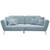 3-SITZER-SOFA Cord Blau  - Chromfarben/Blau, KONVENTIONELL, Kunststoff/Textil (260/90/125cm) - SetOne by Musterring