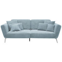 3-SITZER-SOFA Cord Blau  - Chromfarben/Blau, KONVENTIONELL, Kunststoff/Textil (260/90/125cm) - SetOne by Musterring