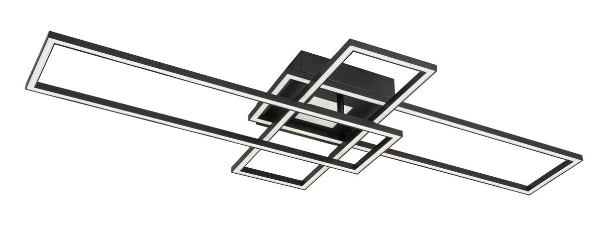 Plafonieră Cu Led 50 W    98/51/9 cm  - alb/negru, Trend, plastic/metal (98/51/9cm) - Novel