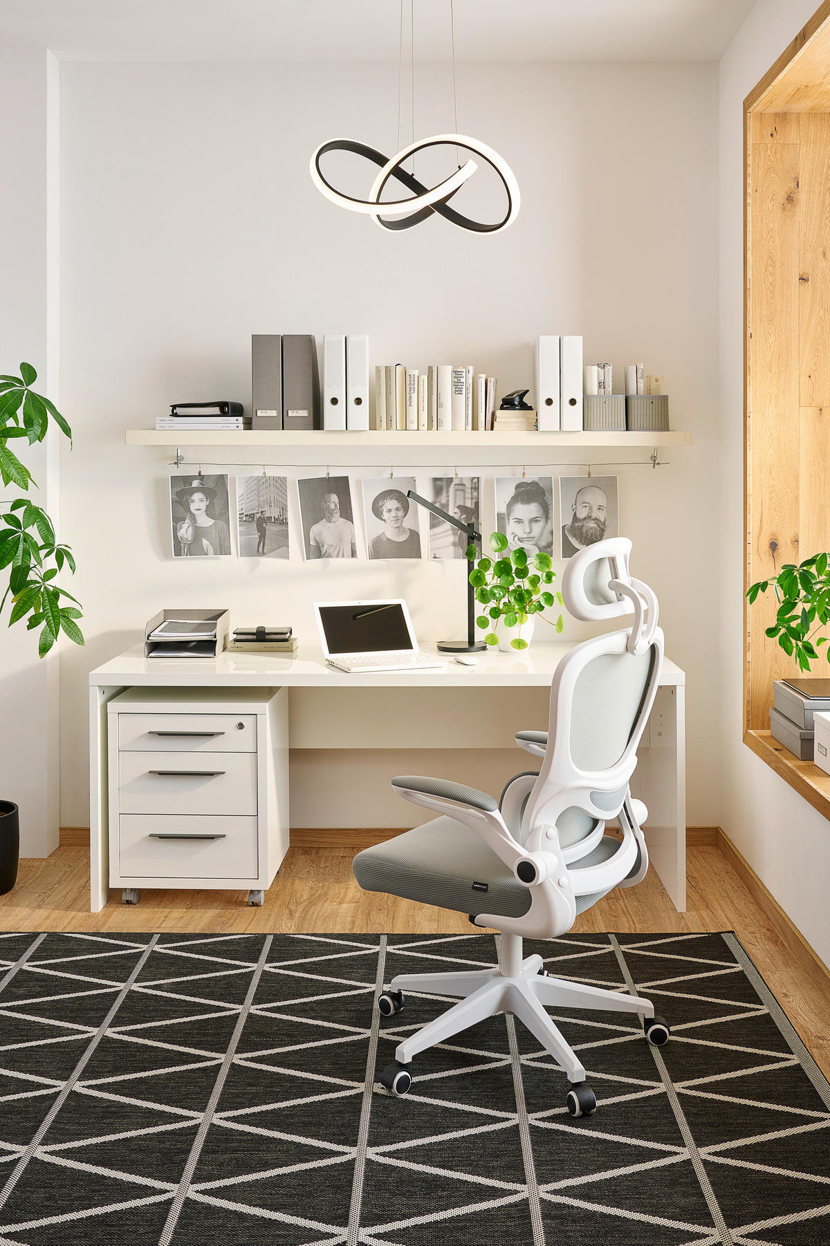 PÍSACÍ STÔL, biela s vysokým leskom, 180/69/75 cm - biela s vysokým leskom, Design, kompozitné drevo (180/69/75cm) - Xora