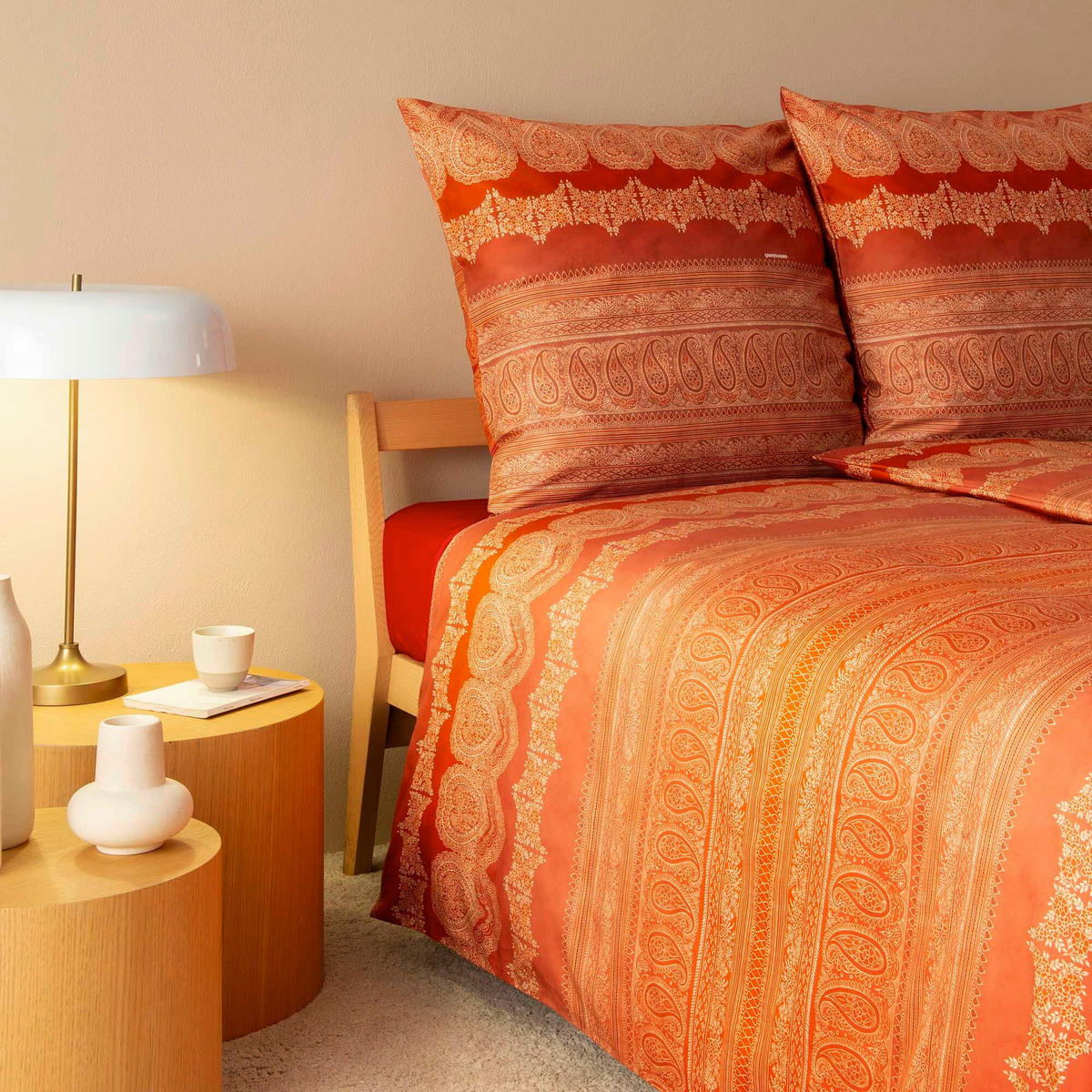 POSTELJNINA 200/200 cm saten rdeča  - rdeča, Konvencionalno, tekstil (200/200cm) - Bassetti