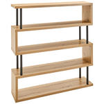 REGAL Schwarz, Eichefarben  - Eichefarben/Schwarz, Basics, Holzwerkstoff/Metall (156/165/35cm) - Xora