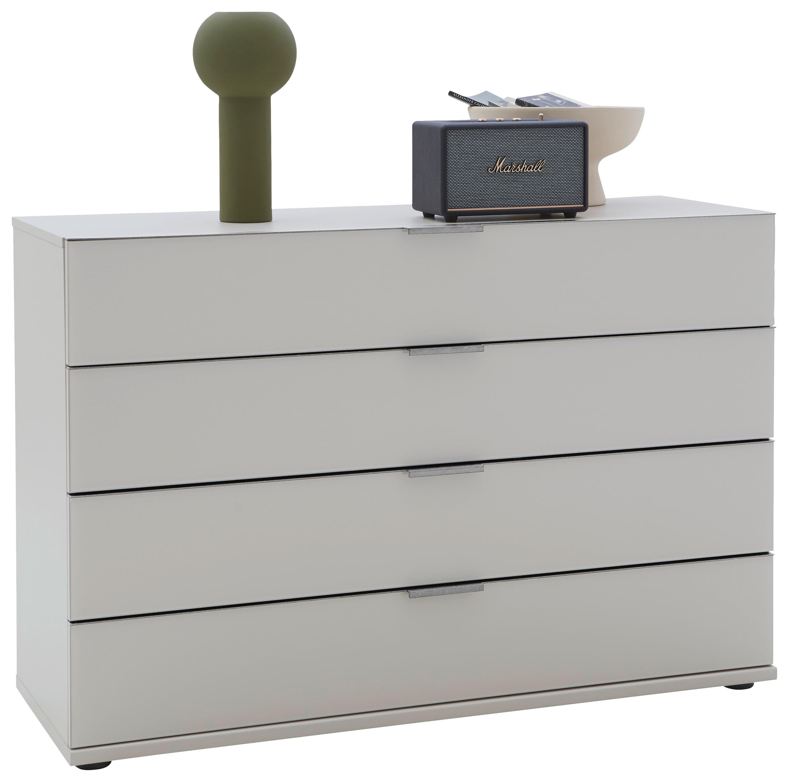 SIDEBOARD  in 121/82/42 cm  - Chromfarben/Champagner, Design, Glas/Holzwerkstoff (121/82/42cm) - Dieter Knoll