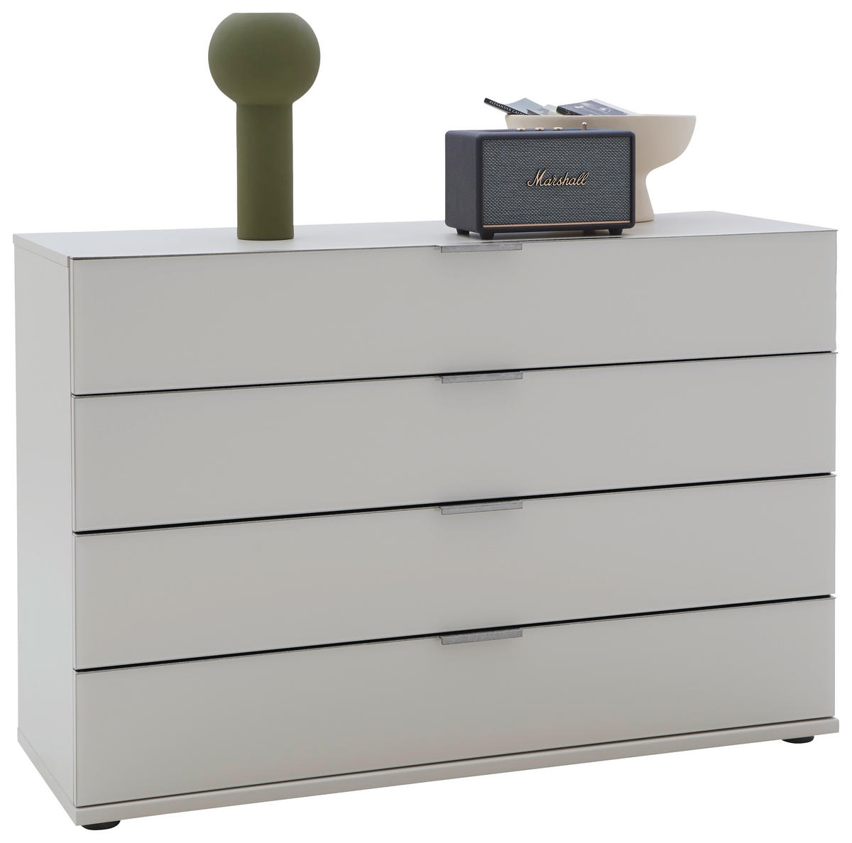 SIDEBOARD  in 121/82/42 cm  - Chromfarben/Champagner, Design, Glas/Holzwerkstoff (121/82/42cm) - Dieter Knoll