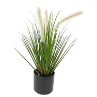 DEKORAČNÁ TRÁVA, 40 cm - biela/tmavozelená, Basics, kov/plast (40cm) - Ambia Home