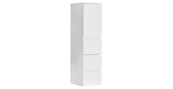 MIDISCHRANK 35/125/37 cm - Weiß, Design, Glas/Holzwerkstoff (35/125/37cm) - Novel