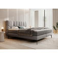 BOXSPRINGBETT 180/200 cm  in Dunkelgrau  - Dunkelgrau/Schwarz, Design, Leder/Textil (180/200cm) - Esposa