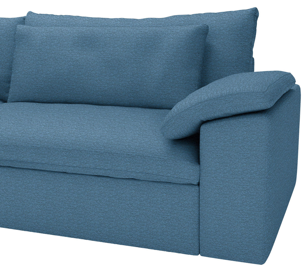 ECKSOFA  Chenille Blau  - Blau/Schwarz, Modern, Kunststoff/Textil (198/306cm) - Carryhome