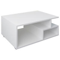 COUCHTISCH 80/40/50 cm rechteckig Weiß  - Schwarz/Weiß, MODERN, Holzwerkstoff (80/40/50cm) - MID.YOU