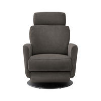 RELAXSESSEL in Textil Graubraun  - Graubraun/Schwarz, Modern, Textil/Metall (77/105/87-154cm) - Livetastic